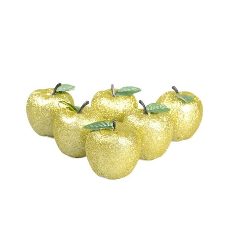 Ozdoba świąteczna Arpex Jabłuszka brokatowe (6 szt.) złote (BN6042ZLO-3443) Ozdoba świąteczna Arpex Jabłuszka brokatowe (6 szt.) złote (BN6042ZLO-3443)