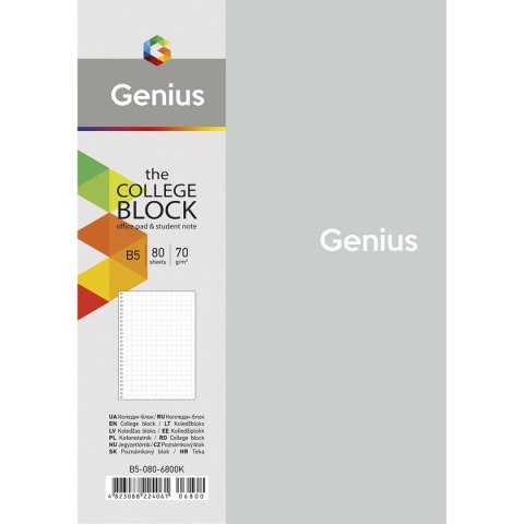 Kołozeszyt (kołobrulion) Astra genius 104021025 B5 80k. 70g krata Kołozeszyt (kołobrulion) Astra genius 104021025 B5 80k. 70g krata