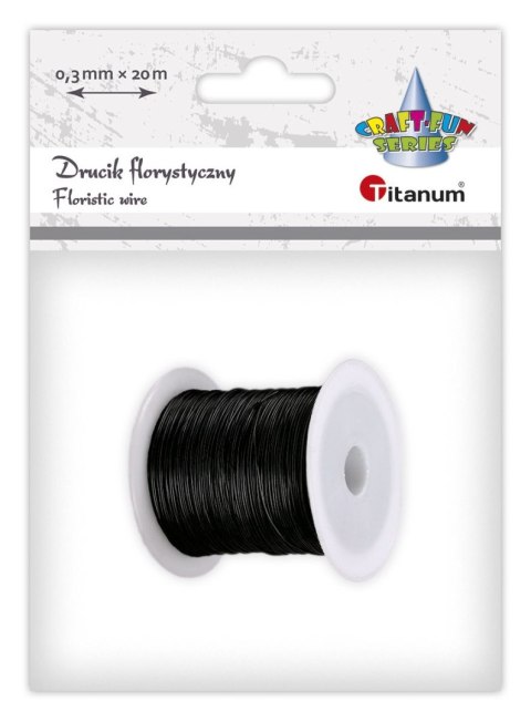 Drucik Titanum Craft-Fun Series florystyczny kolor: czarny 20 m 1 szt (24BR0201-6) Drucik Titanum Craft-Fun Series florystyczny kolor: czarny 20 m 1 szt (24BR0201-6)