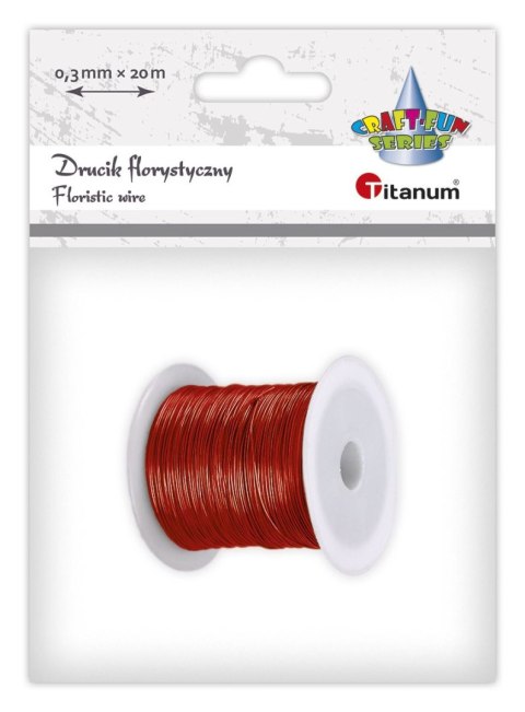 Drucik Titanum Craft-Fun Series florystyczny kolor: czerwony 20 m 1 szt (24BR0201-4) Drucik Titanum Craft-Fun Series florystyczny kolor: czerwony 20 m 1 szt (24BR0201-4)