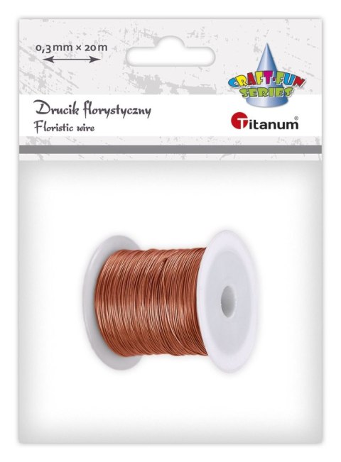 Drucik Titanum Craft-Fun Series florystyczny kolor: miedziany 20 m 1 szt (24BR0201-2) Drucik Titanum Craft-Fun Series florystyczny kolor: miedziany 20 m 1 szt (24BR0201-2)