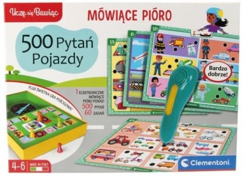 Gra edukacyjna Clementoni Mówiące pióro 500 pytań pojazdy (50929) Gra edukacyjna Clementoni Mówiące pióro 500 pytań pojazdy (50929)