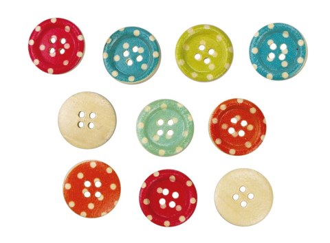 Guziki Titanum Craft-Fun Series plastikowe okrągłe 20mm mix 12 szt Guziki Titanum Craft-Fun Series plastikowe okrągłe 20mm mix 12 szt