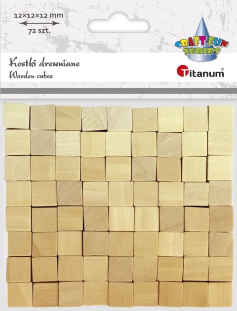 Ozdoba drewniana Titanum Craft-Fun Series Kostki drewniane 12x12mm 72szt. Ozdoba drewniana Titanum Craft-Fun Series Kostki drewniane 12x12mm 72szt.