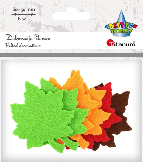 Ozdoba filcowa Titanum Craft-Fun Series Liście (PJ-072) Ozdoba filcowa Titanum Craft-Fun Series Liście (PJ-072)