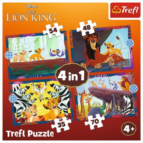 Puzzle Trefl Król Lew 4w1 el. (34653) Puzzle Trefl Król Lew 4w1 el. (34653)