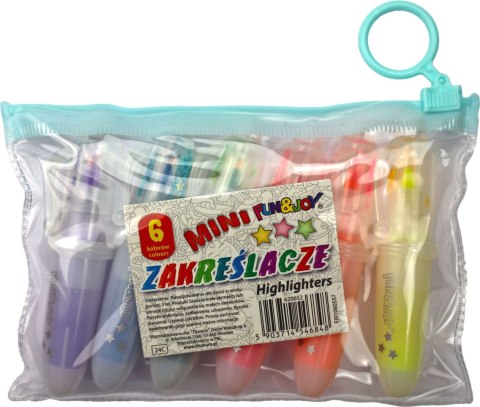 Zakreślacz Fun&Joy, 6 kolorów 1-4mm (FJ01060557) Zakreślacz Fun&Joy, 6 kolorów 1-4mm (FJ01060557)