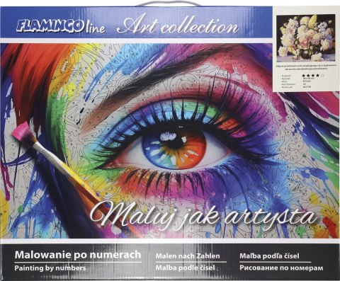 Zestaw kreatywny Flamingo Line Malowanie po numerach 40x50cm Bukiet (FSY222) Zestaw kreatywny Flamingo Line Malowanie po numerach 40x50cm Bukiet (FSY222)