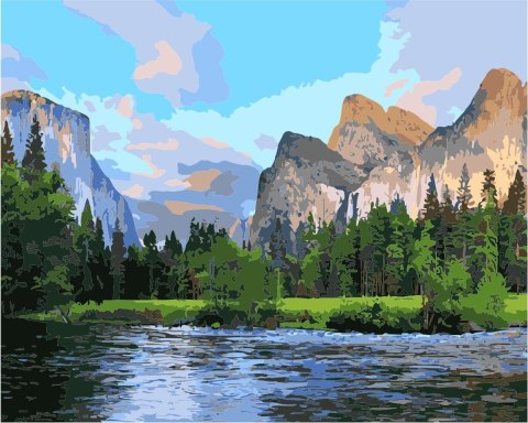 Zestaw kreatywny Flamingo Line Malowanie po numerach 40x50cm Park Narodowy Yosemite (FSY131) Zestaw kreatywny Flamingo Line Malowanie po numerach 40x50cm Park Narodowy Yosemite (FSY131)