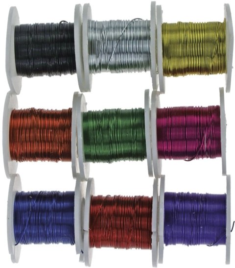 Drucik Titanum Craft-Fun Series florystyczny 9szt/0,3mmx3m kolor: mix metalizowany 300mm 3 m Drucik Titanum Craft-Fun Series florystyczny 9szt/0,3mmx3m kolor: mix metalizowany 300mm 3 m