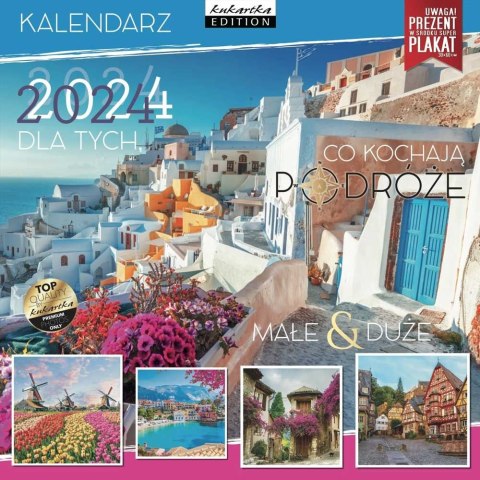 Kalendarz ścienny Kukartka classic Q Podróże 300mm x 300mm Kalendarz ścienny Kukartka classic Q Podróże 300mm x 300mm