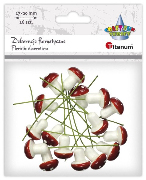 Ozdoba styropianowa Titanum Craft-Fun Series muchomor na druciku (92636) Ozdoba styropianowa Titanum Craft-Fun Series muchomor na druciku (92636)