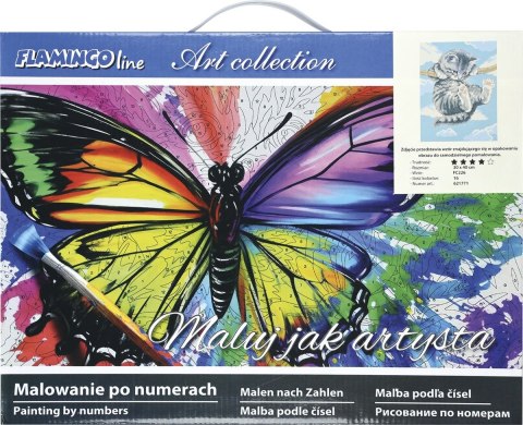 Zestaw kreatywny Flamingo Line Malowanie po numerach 30x40cm Kotek (FC226) Zestaw kreatywny Flamingo Line Malowanie po numerach 30x40cm Kotek (FC226)