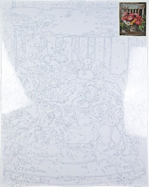 Zestaw kreatywny Flamingo Line Malowanie po numerach 40x50cm Bukiet na krześle (FYS164) Zestaw kreatywny Flamingo Line Malowanie po numerach 40x50cm Bukiet na krześle (FYS164)
