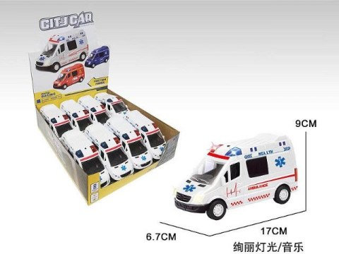 Ambulans Bigtoys światło i dźwięk, 17cm (BA3257) Ambulans Bigtoys światło i dźwięk, 17cm (BA3257)