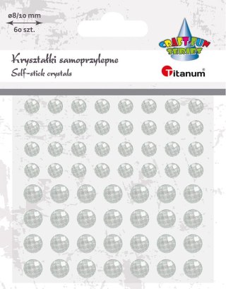 Kryształki Titanum Craft-Fun Series samoprzylepne 50 szt białe (DIY1801A)