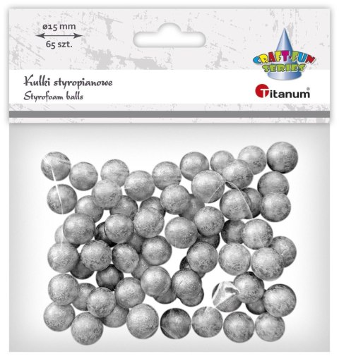 Ozdoba styropianowa Titanum Craft-Fun Series SREBRNE kulki styropianowe Ozdoba styropianowa Titanum Craft-Fun Series SREBRNE kulki styropianowe