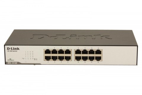DES-1016D switch L2 16x10/100 Desktop/Rack 19'' Metal NO FAN DES-1016D switch L2 16x10/100 Desktop/Rack 19'' Metal NO FAN