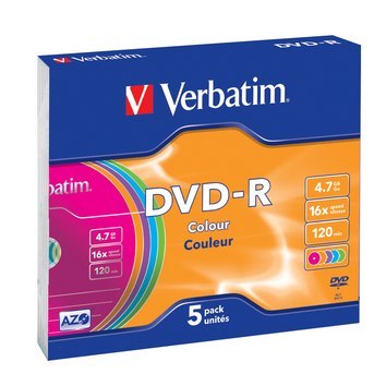 DVD-R 16x 4.7GB 5P Slim Colour 43557 DVD-R 16x 4.7GB 5P Slim Colour 43557