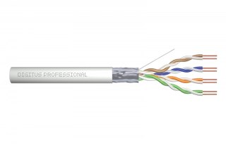 Kabel teleinformatyczny instalacyjny kat.5e, F/UTP, Eca, drut, AWG 24/1, PVC, 305m, szary, karton