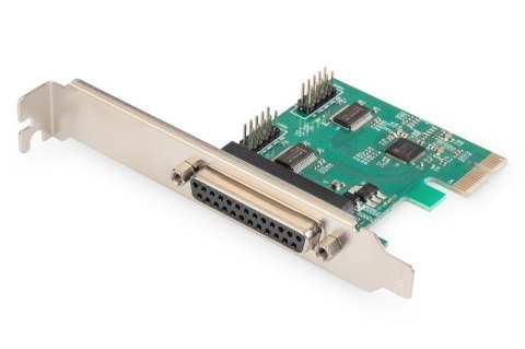 Karta rozszerzeń/Kontroler LPT/RS232 PCI Express, 1xDB25 2xDB9, Low Profile, Chipset: AX99100 Karta rozszerzeń/Kontroler LPT/RS232 PCI Express, 1xDB25 2xDB9, Low Profile, Chipset: AX99100