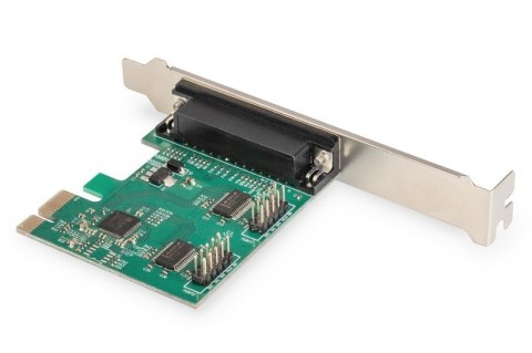 Karta rozszerzeń/Kontroler LPT/RS232 PCI Express, 1xDB25 2xDB9, Low Profile, Chipset: AX99100 Karta rozszerzeń/Kontroler LPT/RS232 PCI Express, 1xDB25 2xDB9, Low Profile, Chipset: AX99100