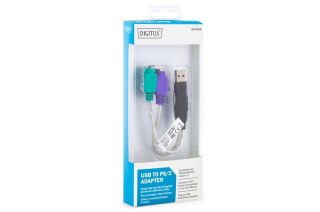 Konwerter/Adapter USB do PS/2 2x Mini-Din 6/Ż, USB A/M