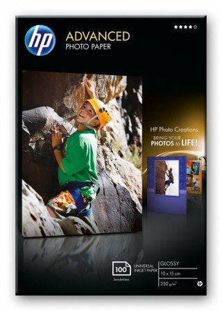 Papier Advanced foto Błyszczący bez marginesów 250g A6 100arkuszy Q8692A