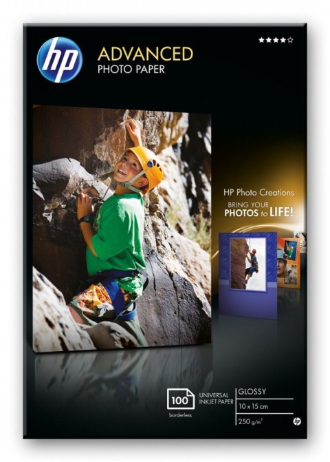Papier Advanced foto Błyszczący bez marginesów 250g A6 100arkuszy Q8692A