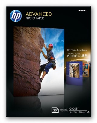 Papier Advanced foto Błyszczcy bez marginesów 250g 13x18cm 25arkuszy Q8696A