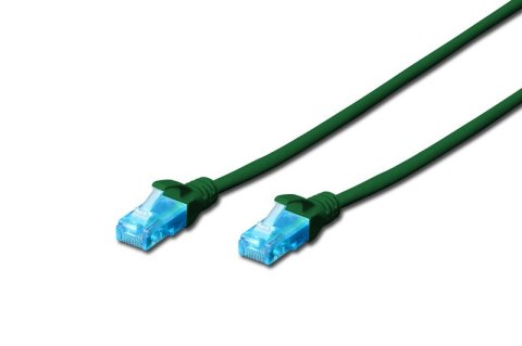Patch cord kat.5e UTP, CU, AWG 26/7 0,5m Zielony Patch cord kat.5e UTP, CU, AWG 26/7 0,5m Zielony