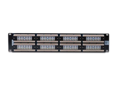 Patch panel 19" 48 portów, kat.5e, U/UTP, 2U, czarny (kompletny) Patch panel 19" 48 portów, kat.5e, U/UTP, 2U, czarny (kompletny)