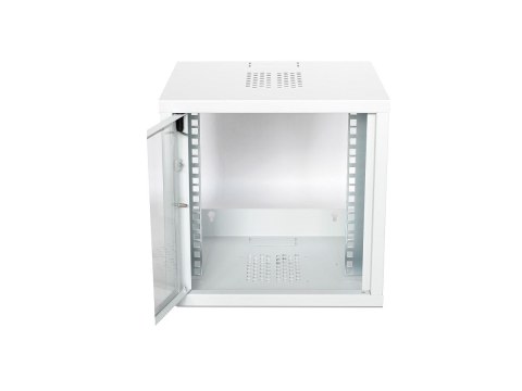 Szafa krosowa wisząca niedzielona 10" 6U 300x315x306 mm, drzwi szklane, kolor szary Szafa krosowa wisząca niedzielona 10" 6U 300x315x306 mm, drzwi szklane, kolor szary
