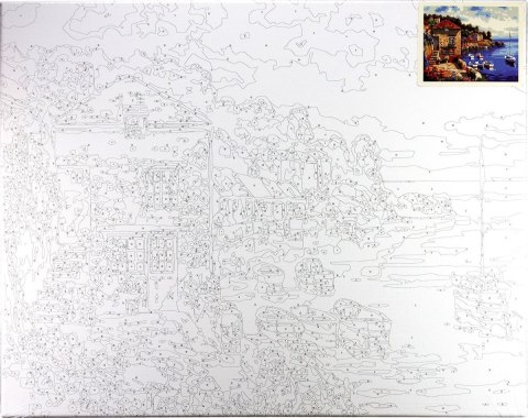 Zestaw kreatywny Flamingo Line Malowanie po numerach 40x50cm Kamienny taras nad Morzem Śródziemnym (fys133) Zestaw kreatywny Flamingo Line Malowanie po numerach 40x50cm Kamienny taras nad Morzem Śródziemnym (fys133)