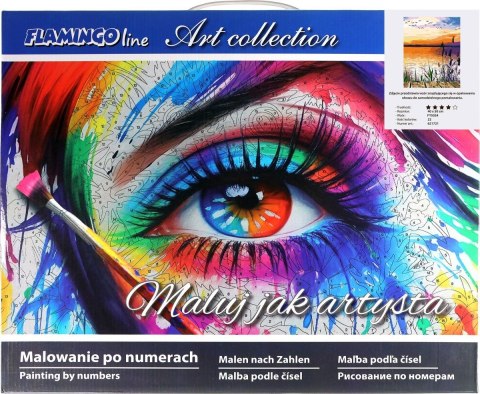 Zestaw kreatywny Flamingo Line Malowanie po numerach 40x50cm Zachód słońca nad jeziorem (fsy024) Zestaw kreatywny Flamingo Line Malowanie po numerach 40x50cm Zachód słońca nad jeziorem (fsy024)