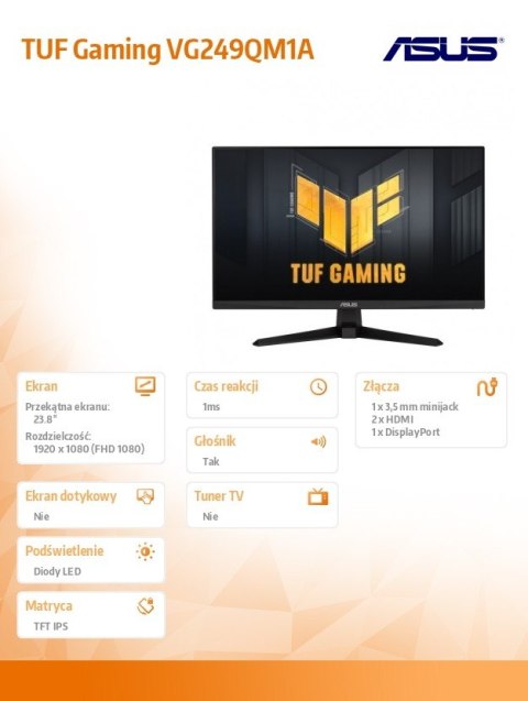 Monitor 23,8 cala VG249QM1A Monitor 23,8 cala VG249QM1A