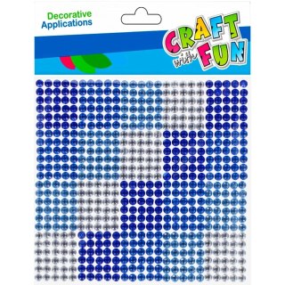 Kryształki Craft With Fun Samoprzylepne Niebieskie niebieskie