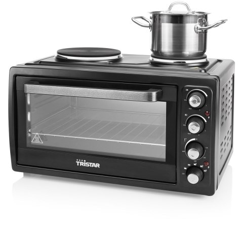 Trójgwiazda | Zintegrowany timer | Elektryczny mini piekarnik | OV-1443 | 38 L | Blat stołu | 3100 W | Czarny