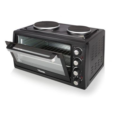 Trójgwiazda | Zintegrowany timer | Elektryczny mini piekarnik | OV-1443 | 38 L | Blat stołu | 3100 W | Czarny
