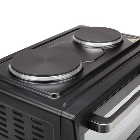 Trójgwiazda | Zintegrowany timer | Elektryczny mini piekarnik | OV-1443 | 38 L | Blat stołu | 3100 W | Czarny