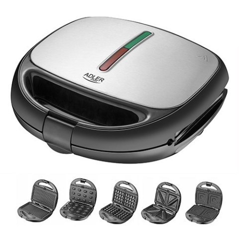 Opiekacz do kanapek Adler AD 3040 (800W; kolor czarny) Opiekacz do kanapek Adler AD 3040 (800W; kolor czarny)