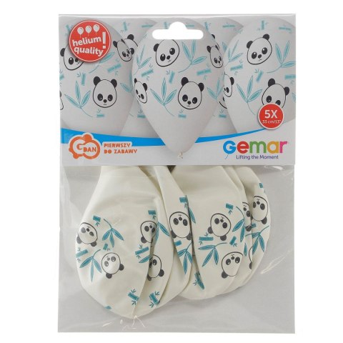 Balon gumowy Godan Hel Panda i Bambus 13 cali, 5 sztuk biała 13cal (GS120/859) Balon gumowy Godan Hel Panda i Bambus 13 cali, 5 sztuk biała 13cal (GS120/859)