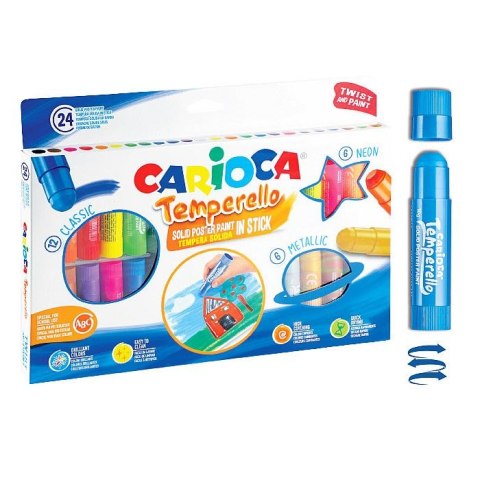 Farby akwarelowe Carioca TEMPERELLO 24 kolor. (43290) Farby akwarelowe Carioca TEMPERELLO 24 kolor. (43290)