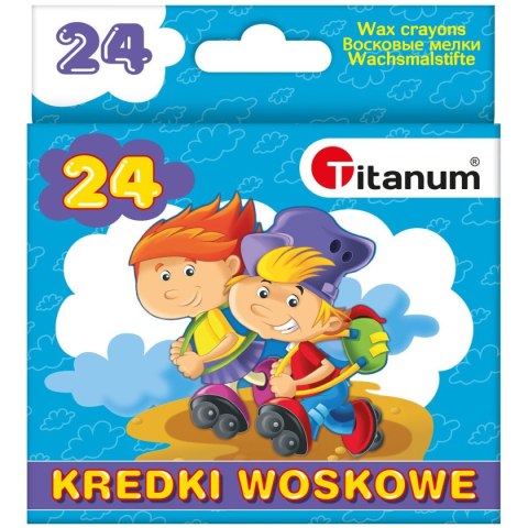 Kredki woskowe Titanum 24 kolory Kredki woskowe Titanum 24 kolory