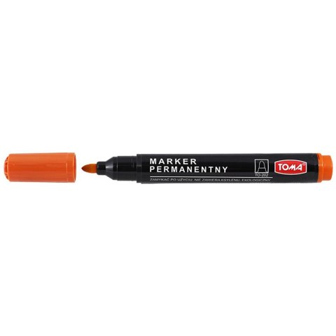 Marker permanentny Toma, pomarańczowy okrągła końcówka Marker permanentny Toma, pomarańczowy okrągła końcówka
