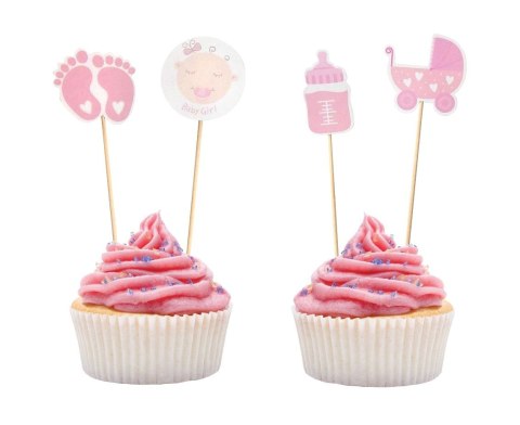 Pikiery Godan do babeczek na BABY SHOWER dziewczynki - 12 szt. (QT-PBGR) Pikiery Godan do babeczek na BABY SHOWER dziewczynki - 12 szt. (QT-PBGR)