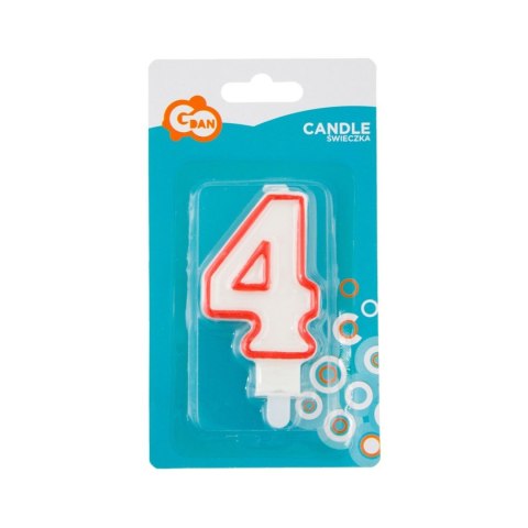 Świeczka urodzinowa Godan CYFERKA (NO200R/4) Świeczka urodzinowa Godan CYFERKA (NO200R/4)