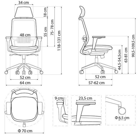 Ergonomiczny fotel biurowy SPECTRUM czarny Ergonomiczny fotel biurowy SPECTRUM czarny