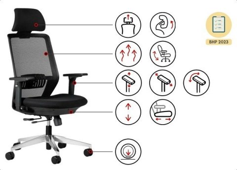 Ergonomiczny fotel biurowy SPECTRUM czarny Ergonomiczny fotel biurowy SPECTRUM czarny
