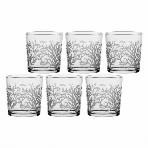 Zestaw 6 szklanek z grubym dnem Babila rafa koralowa - Przezroczysty, 350 ml Zestaw 6 szklanek z grubym dnem Babila rafa koralowa - Przezroczysty, 350 ml